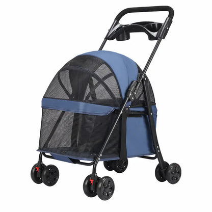 Pet Stroller for Small Dogs and Cats - Lightweight & Foldable